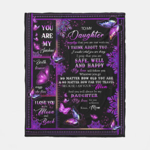 Personalized Butterfly To My Daughter Blanket