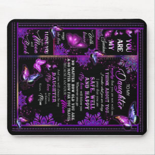 Personalized Butterfly To My Daughter Blanket Mouse Pad