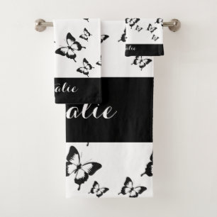 Personalized Butterfly Towel Set