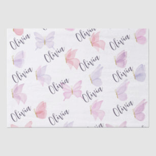 Personalized Butterfly Wrapping Paper. Tissue Paper