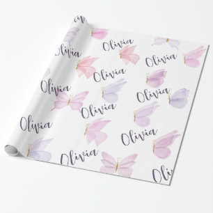 Personalized Butterfly Wrapping Paper. Wrapping Paper