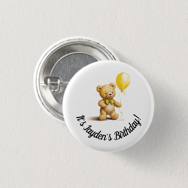 Personalized Button for Birthday, Baby Shower,  (Front & Back)