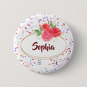 Personalized Buttons, custom Buttons, name 2 Inch Round Button