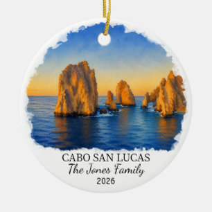 Personalized Cabo San Lucas Ceramic Ornament, Cust Ornament