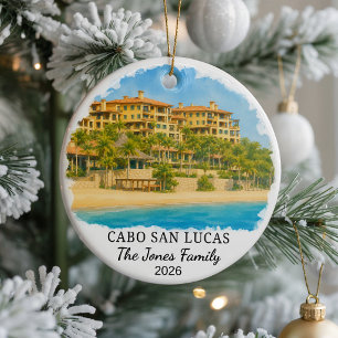 Personalized Cabo San Lucas Ceramic Ornament, Cust Ornament