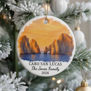 Personalized Cabo San Lucas Ceramic Ornament, Cust Ornament
