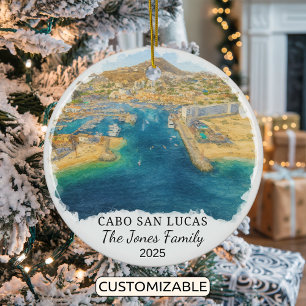 Personalized Cabo San Lucas Ornament, Mexico Ceramic Ornament