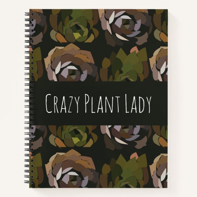 Personalized Cactus Botanical  Notebook (Front)