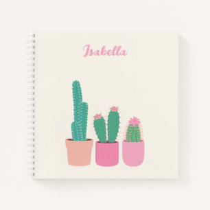 Personalized Cactus Houseplant Notebook