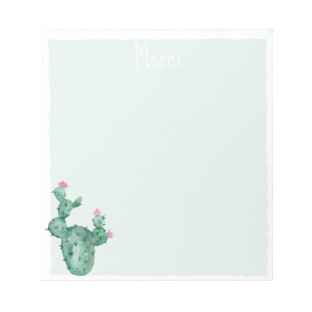 personalized cactus notepads (Front)