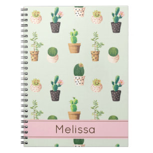 Personalized Cactus Print Notebook
