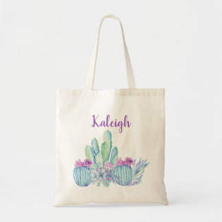 Personalized Cactus Succulent Tote