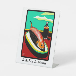 Personalized Café Menu - Plastic Pedestal Sign