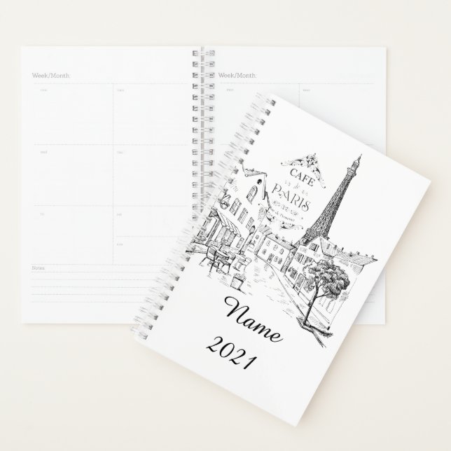 Personalized Cafe Paris Planner (Display)
