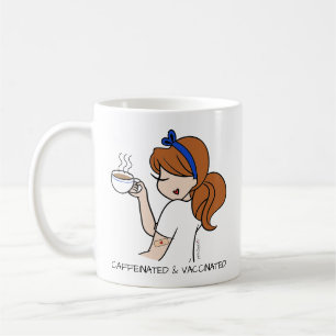 Personalized Caffeinated & Vaccinated Coffee Mug
