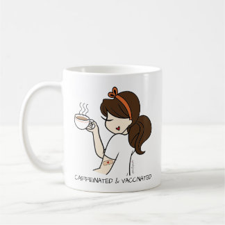 Personalized Caffeinated & Vaccinated Coffee Mug