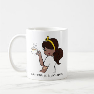 Personalized Caffeinated & Vaccinated Coffee Mug