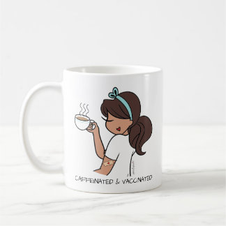 Personalized Caffeinated & Vaccinated Coffee Mug