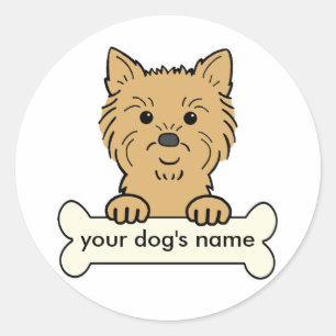 Personalized Cairn Terrier Classic Round Sticker