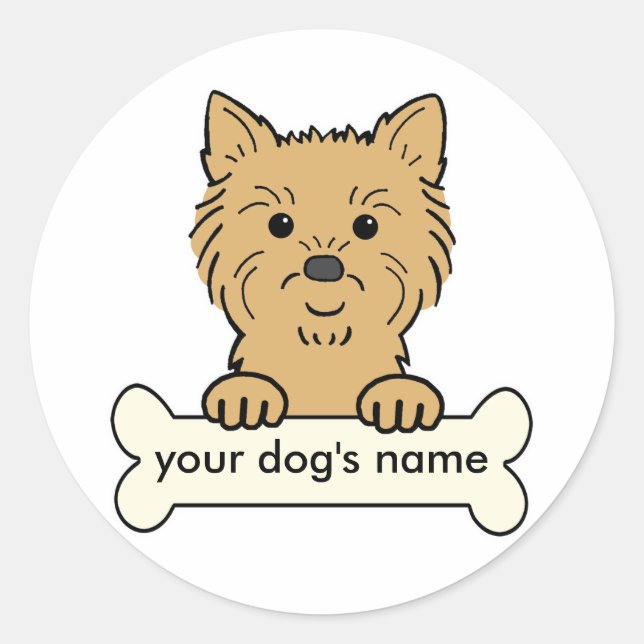 Personalized Cairn Terrier Classic Round Sticker (Front)