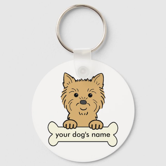Personalized Cairn Terrier Keychain (Front)