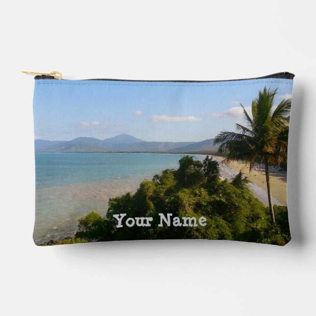 Personalized Cairns beach accessories pouch (Front)