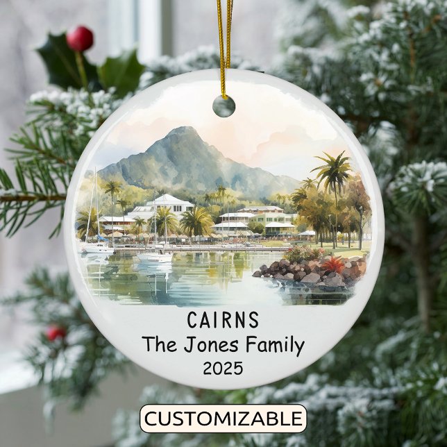 Personalized Cairns Ornament, Australia Ceramic Ornament (Creator Uploaded)