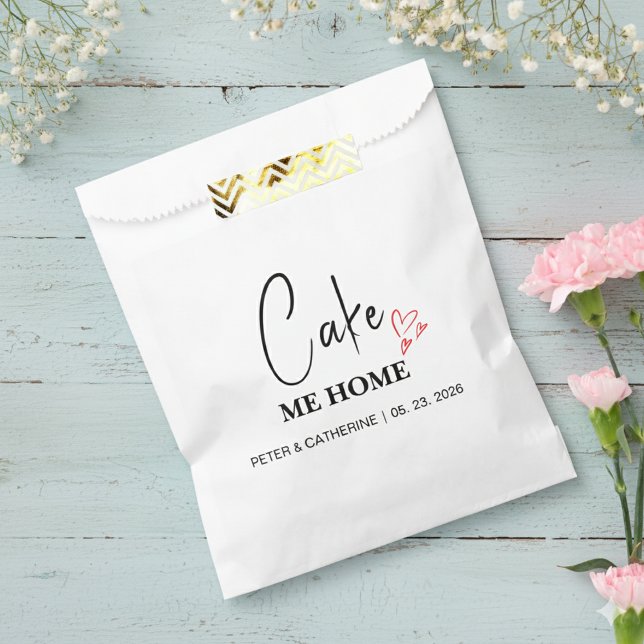Personalized Cake Me Home Wedding Favour Bag (Creator Uploaded)