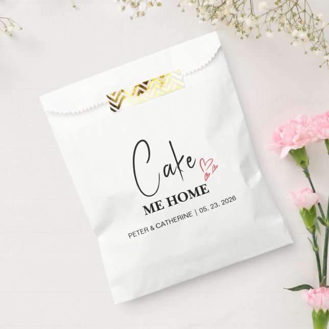 Personalized Cake Me Home Wedding Favour Bag (Sealed)