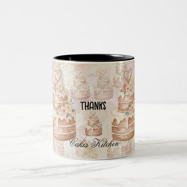 personalized Cake Mug - Custom Name Baker Gift (Centre)