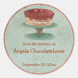 Personalized Cake Recipe Stickers