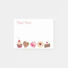 Personalized Cake Sweets Post-It Notes