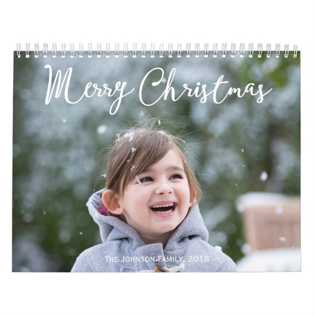 Personalized Calendar 2018 Snowing Christmas (Cover)