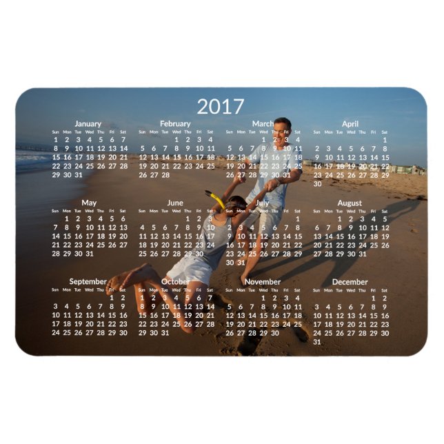 Personalized Calendars 2017 Large Flexible Magnets (Horizontal)
