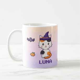 Personalized Calico Cat Halloween Mug