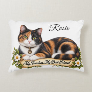 Personalized Calico Cat My Best Friend Snuggle Accent Pillow