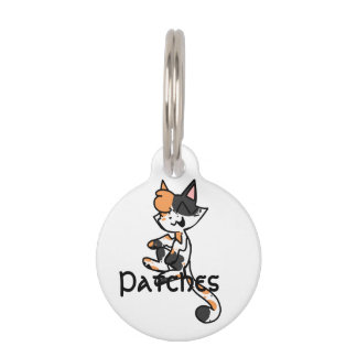Personalized Calico Cat Pet Tag