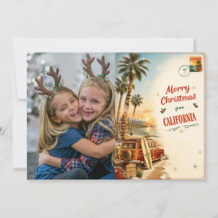 Personalized California Christmas Family Photo