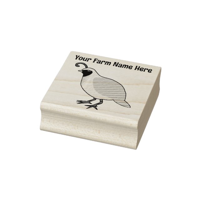 Personalized California Valley Quail Farm Rubber Stamp (Stamp)