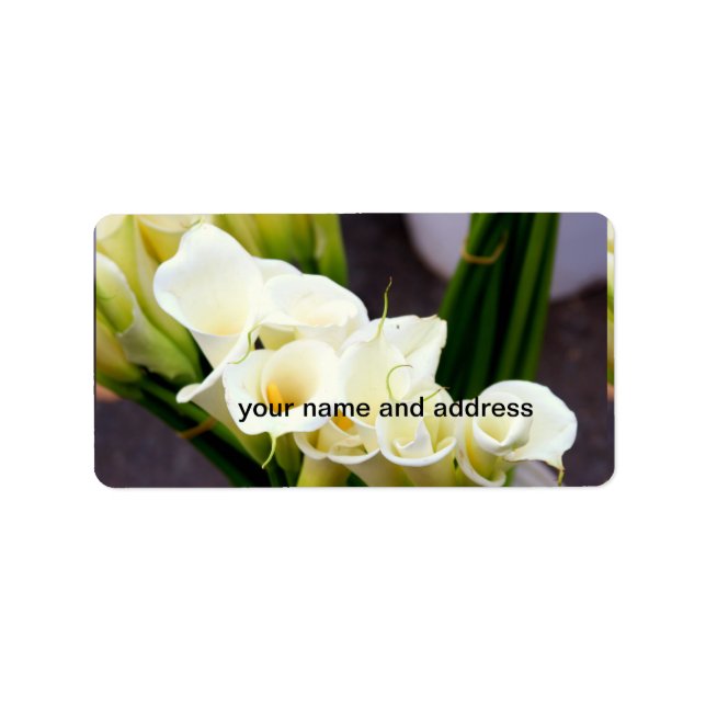 personalized calla lily label (Front)