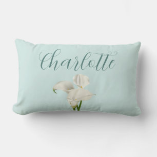 Personalized Calla Lily Lumbar Pillow