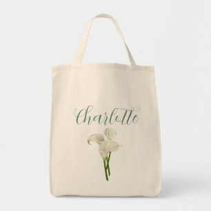 Personalized Calla Lily Tote Bag