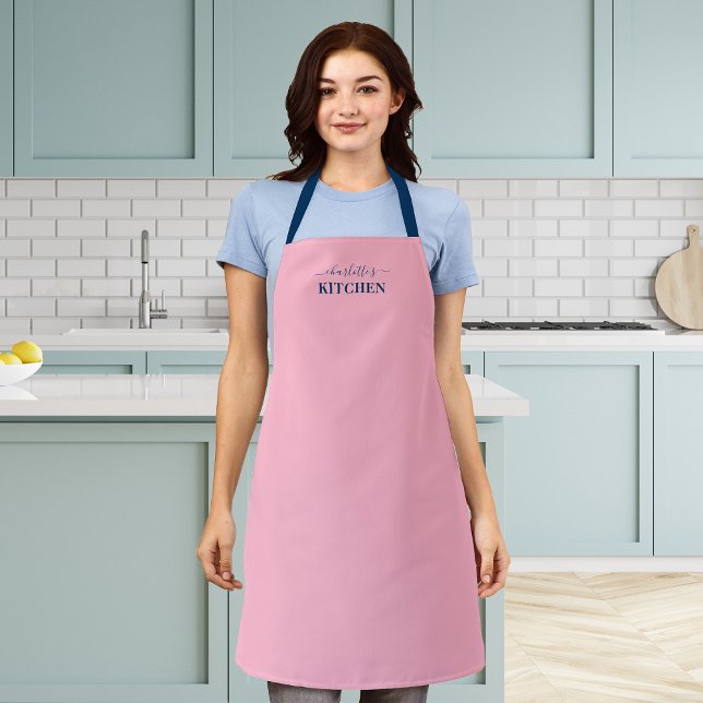 Personalized Calligraphy Editable Colors Kitchen Apron (Creator Uploaded)
