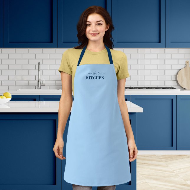 Personalized Calligraphy Editable Colours Kitchen Apron (Creator Uploaded)