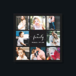 Personalized Calligraphy Family 8 Photo Collage Canvas Print<br><div class="desc">Modern and elegant design printed Personalized Calligraphy Family 8 Photo Collage Canvas Print  that can be customized with your text. Check out the Graphic Art Design store for other products that match this design!</div>