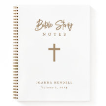 Personalized Calligraphy Gold Cross Bible Study 