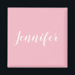 Personalized Calligraphy Jennifer Name Design Magnet<br><div class="desc">Create your own personalized design. You can change the colour of the white handwritten style calligraphy font to another trendy cursive option. Change the font size to fit your custom name design. This personal text message can take up as much of the print area as you'd like. Customize the solid...</div>