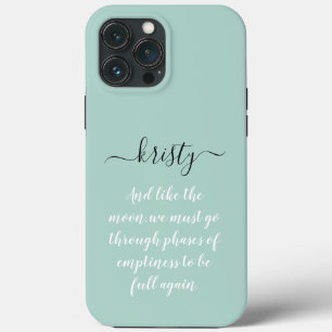 Personalized, calligraphy name, pastel iPhone 13 pro max case