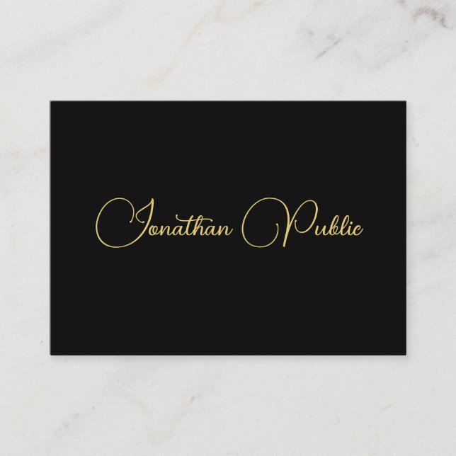 Personalized Calligraphy Script Name Template Business Card (Front)