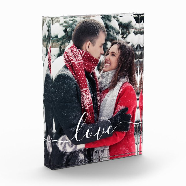 Personalized Calligraphy Script Photo Block (Left)